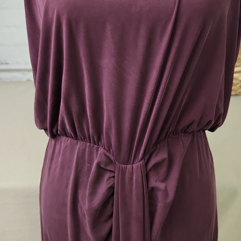 Anthropologie Dolan Left Coast Sleeveless Draped Maxi Dress in a plum Sz MED NWT - Picture 4 of 12